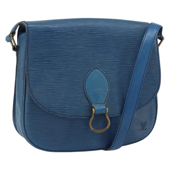 LOUIS VUITTON Epi Saint Cloud GM Shoulder Bag Toledo Blue M52195 LV Auth 168028