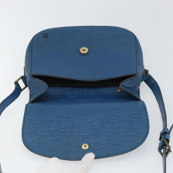 LOUIS VUITTON Epi Saint Cloud GM Shoulder Bag Toledo Blue M52195 LV Auth 168028