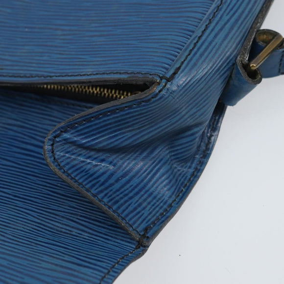 LOUIS VUITTON Epi Saint Cloud GM Shoulder Bag Toledo Blue M52195 LV Auth 168028