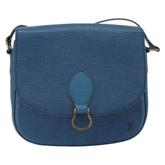LOUIS VUITTON Epi Saint Cloud GM Shoulder Bag Toledo Blue M52195 LV Auth 168028
