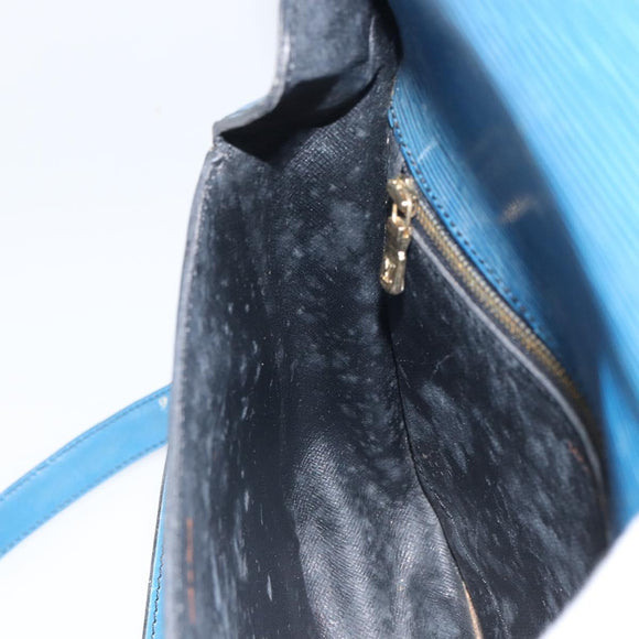 LOUIS VUITTON Epi Saint Cloud GM Shoulder Bag Toledo Blue M52195 LV Auth 168028