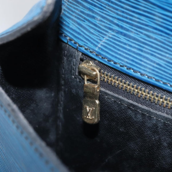 LOUIS VUITTON Epi Saint Cloud GM Shoulder Bag Toledo Blue M52195 LV Auth 168028