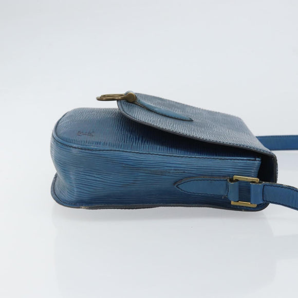 LOUIS VUITTON Epi Saint Cloud GM Shoulder Bag Toledo Blue M52195 LV Auth 168028