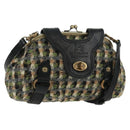 BURBERRY Blue Label Shoulder Bag Tweed Green Auth 168031V-1