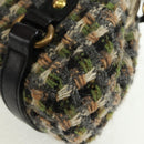 BURBERRY Blue Label Shoulder Bag Tweed Green Auth 168031V-17