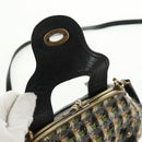 BURBERRY Blue Label Shoulder Bag Tweed Green Auth 168031V-9