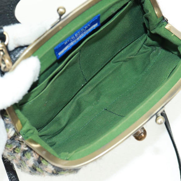 BURBERRY Blue Label Shoulder Bag Tweed Green Auth 168031V