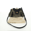 BURBERRY Blue Label Shoulder Bag Tweed Green Auth 168031V-12