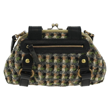 BURBERRY Blue Label Shoulder Bag Tweed Green Auth 168031V - 0