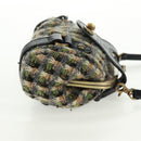 BURBERRY Blue Label Shoulder Bag Tweed Green Auth 168031V-4