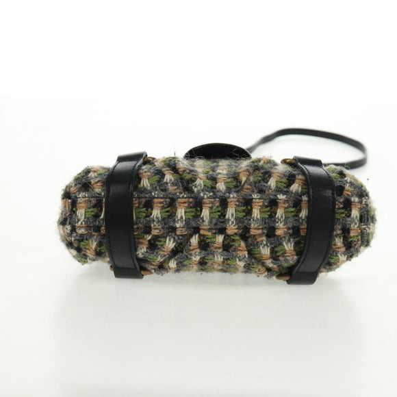 BURBERRY Blue Label Shoulder Bag Tweed Green Auth 168031V