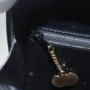 CELINE Hand Bag Leather Black Gold Auth 168032-19