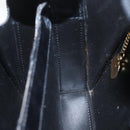 CELINE Hand Bag Leather Black Gold Auth 168032-21