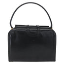 CELINE Hand Bag Leather Black Gold Auth 168032-2