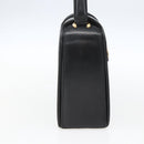 CELINE Hand Bag Leather Black Gold Auth 168032-3