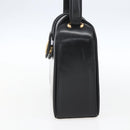 CELINE Hand Bag Leather Black Gold Auth 168032-4