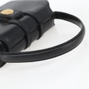 CELINE Hand Bag Leather Black Gold Auth 168032-7