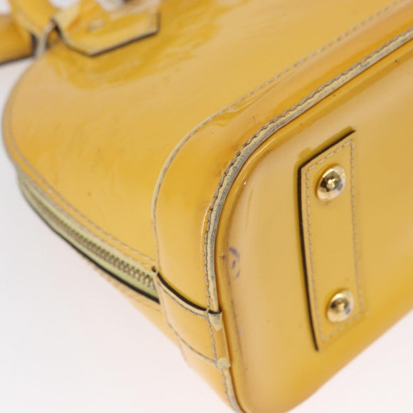 LOUIS VUITTON Monogram Vernis Alma PM Hand Bag Citrin M90101 LV Auth 168034