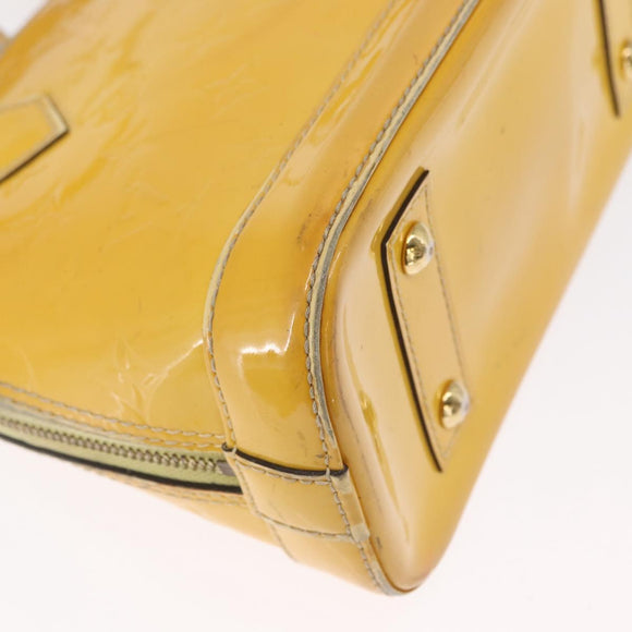 LOUIS VUITTON Monogram Vernis Alma PM Hand Bag Citrin M90101 LV Auth 168034