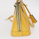 LOUIS VUITTON Monogram Vernis Alma PM Hand Bag Citrin M90101 LV Auth 168034-4