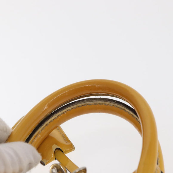 LOUIS VUITTON Monogram Vernis Alma PM Hand Bag Citrin M90101 LV Auth 168034