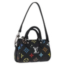 LOUIS VUITTON Multicolor Micro Speedy Bag Charm Black M02459 LV Auth 168038SM-1