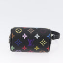 LOUIS VUITTON Multicolor Micro Speedy Bag Charm Black M02459 LV Auth 168038SM-5