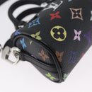 LOUIS VUITTON Multicolor Micro Speedy Bag Charm Black M02459 LV Auth 168038SM-16