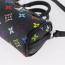 LOUIS VUITTON Multicolor Micro Speedy Bag Charm Black M02459 LV Auth 168038SM-17