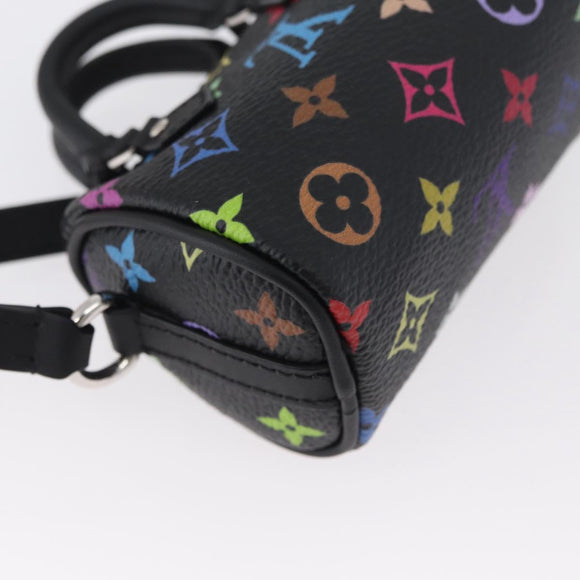LOUIS VUITTON Multicolor Micro Speedy Bag Charm Black M02459 LV Auth 168038SM