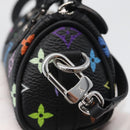 LOUIS VUITTON Multicolor Micro Speedy Bag Charm Black M02459 LV Auth 168038SM-20