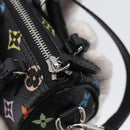 LOUIS VUITTON Multicolor Micro Speedy Bag Charm Black M02459 LV Auth 168038SM-9