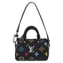 LOUIS VUITTON Multicolor Micro Speedy Bag Charm Black M02459 LV Auth 168038SM-13