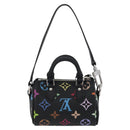 LOUIS VUITTON Multicolor Micro Speedy Bag Charm Black M02459 LV Auth 168038SM-2