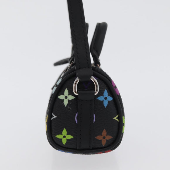 LOUIS VUITTON Multicolor Micro Speedy Bag Charm Black M02459 LV Auth 168038SM