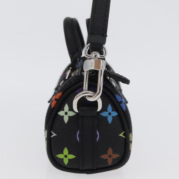 LOUIS VUITTON Multicolor Micro Speedy Bag Charm Black M02459 LV Auth 168038SM