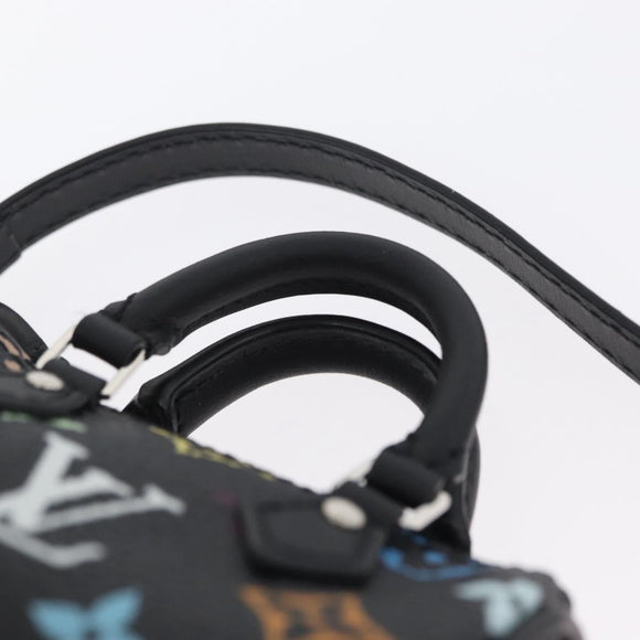 LOUIS VUITTON Multicolor Micro Speedy Bag Charm Black M02459 LV Auth 168038SM