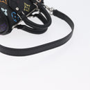 LOUIS VUITTON Multicolor Micro Speedy Bag Charm Black M02459 LV Auth 168038SM-8