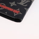 LOUIS VUITTON Monogram ink Brazza Portefeuille Wallet Navy M62893 LV Auth 168041-16