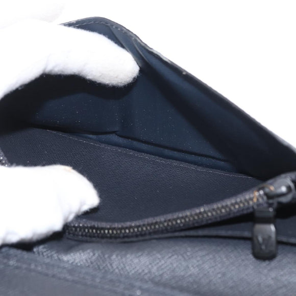 LOUIS VUITTON Monogram ink Brazza Portefeuille Wallet Navy M62893 LV Auth 168041