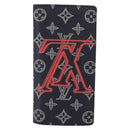 LOUIS VUITTON Monogram ink Brazza Portefeuille Wallet Navy M62893 LV Auth 168041-13