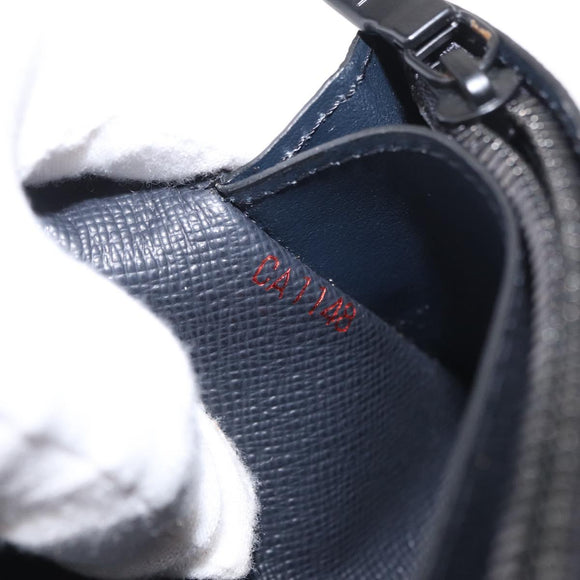 LOUIS VUITTON Monogram ink Brazza Portefeuille Wallet Navy M62893 LV Auth 168041