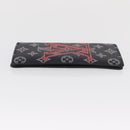 LOUIS VUITTON Monogram ink Brazza Portefeuille Wallet Navy M62893 LV Auth 168041-3