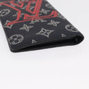 LOUIS VUITTON Monogram ink Brazza Portefeuille Wallet Navy M62893 LV Auth 168041-5