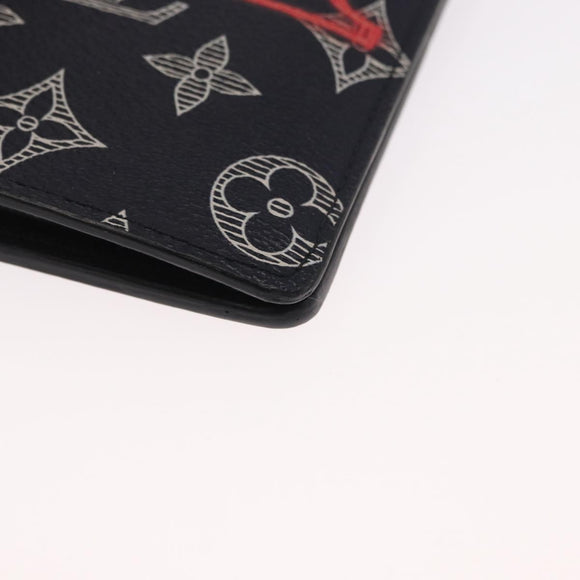 LOUIS VUITTON Monogram ink Brazza Portefeuille Wallet Navy M62893 LV Auth 168041