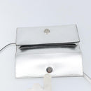 Salvatore Ferragamo Shoulder Wallet Leather 2way Silver Auth 168042-21