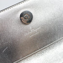 Salvatore Ferragamo Shoulder Wallet Leather 2way Silver Auth 168042-9