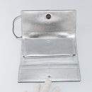 Salvatore Ferragamo Shoulder Wallet Leather 2way Silver Auth 168042-10