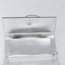 Salvatore Ferragamo Shoulder Wallet Leather 2way Silver Auth 168042-23