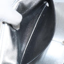 Salvatore Ferragamo Shoulder Wallet Leather 2way Silver Auth 168042-11
